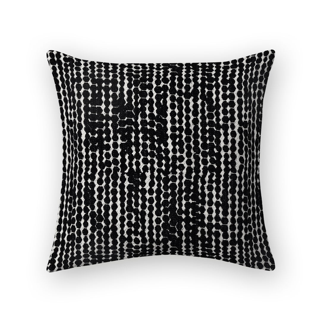 Coal Linework Printed Fabric Throw Pillow