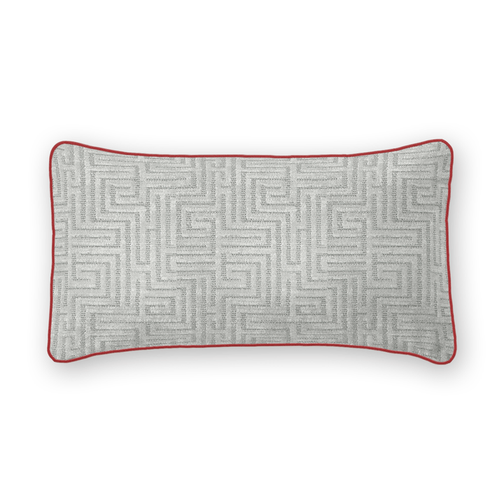 Geometric Chenille Lumbar Pillow