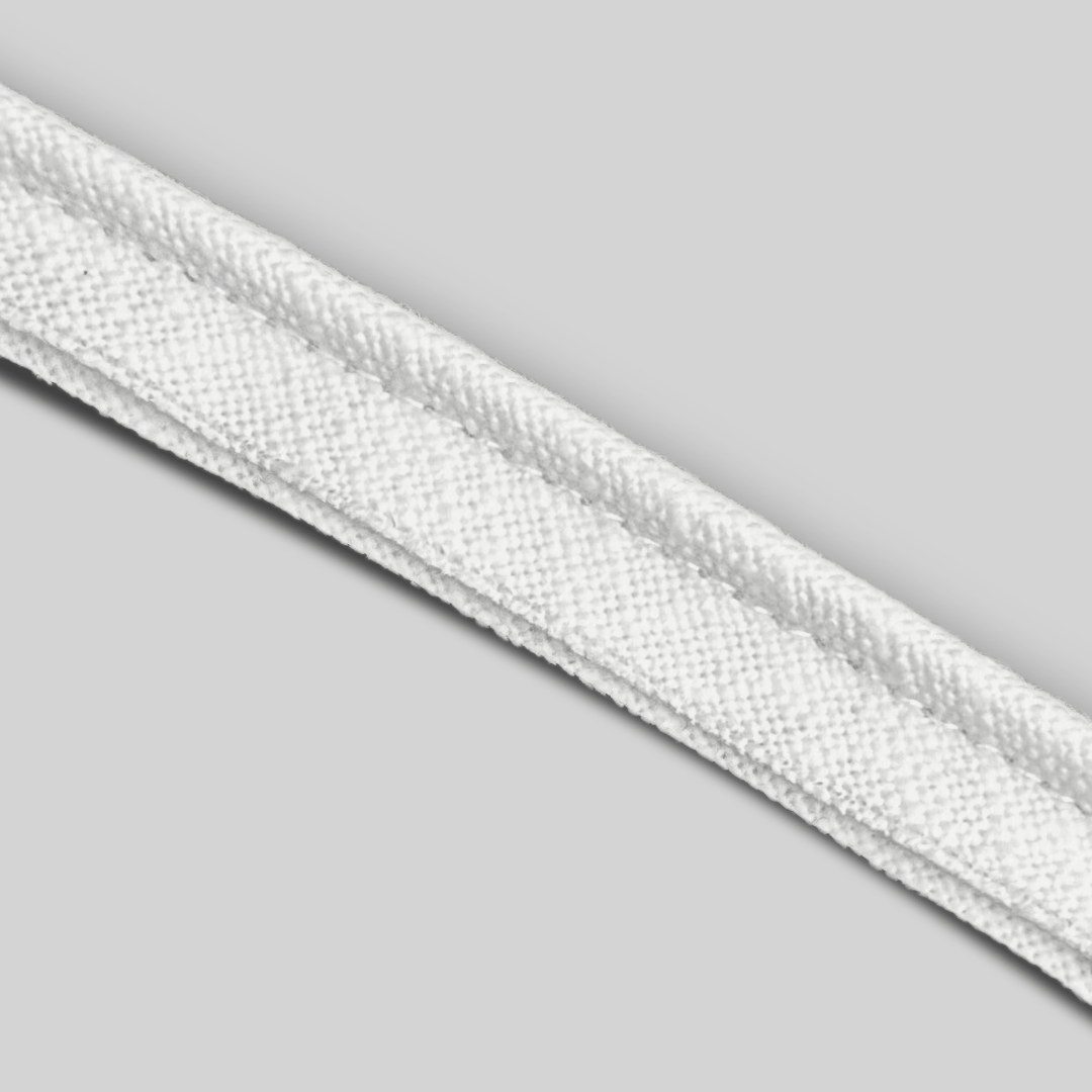 Solid Cotton Blend Welt Sample in White