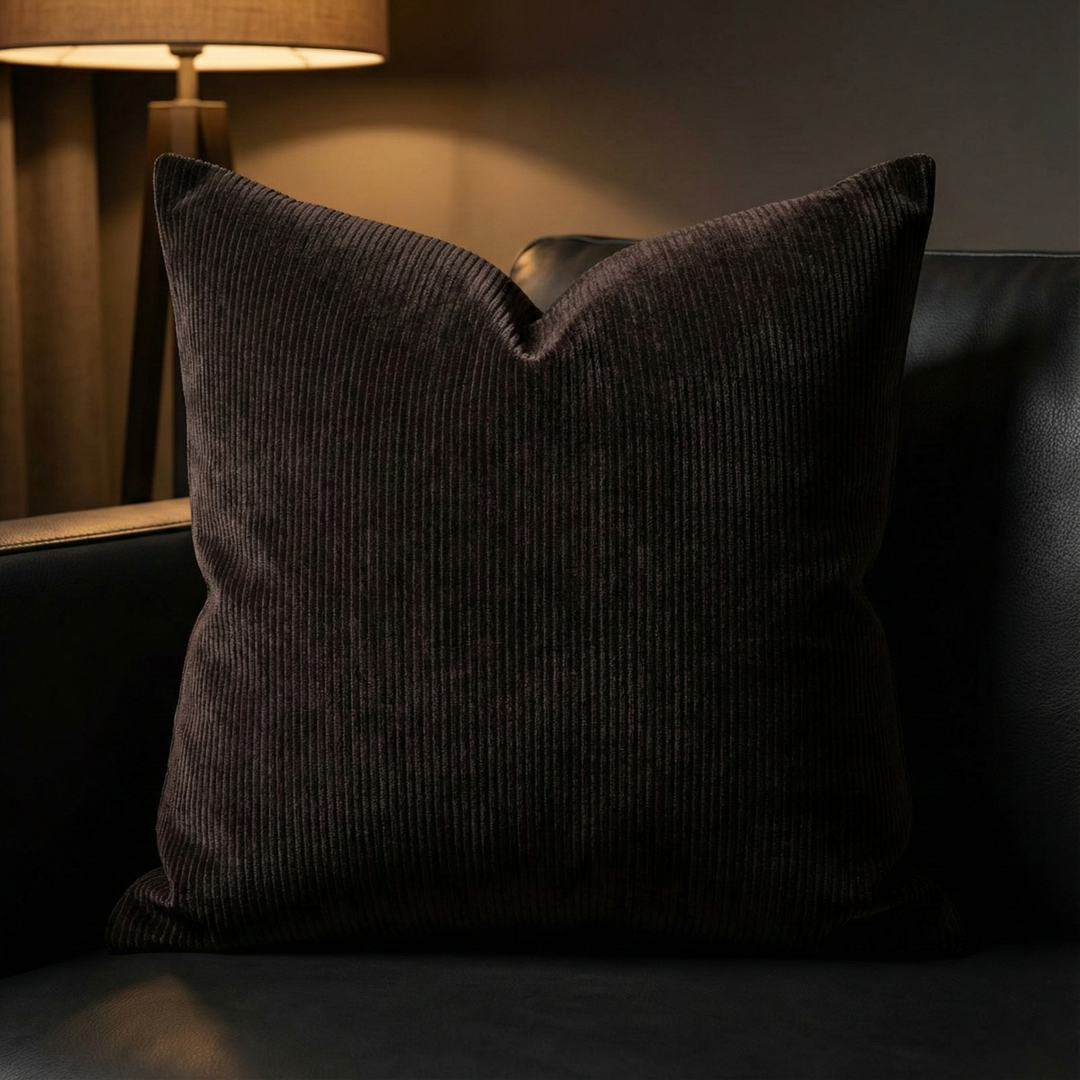 Solid Plain Corduroy Throw Pillow - Regale Astra