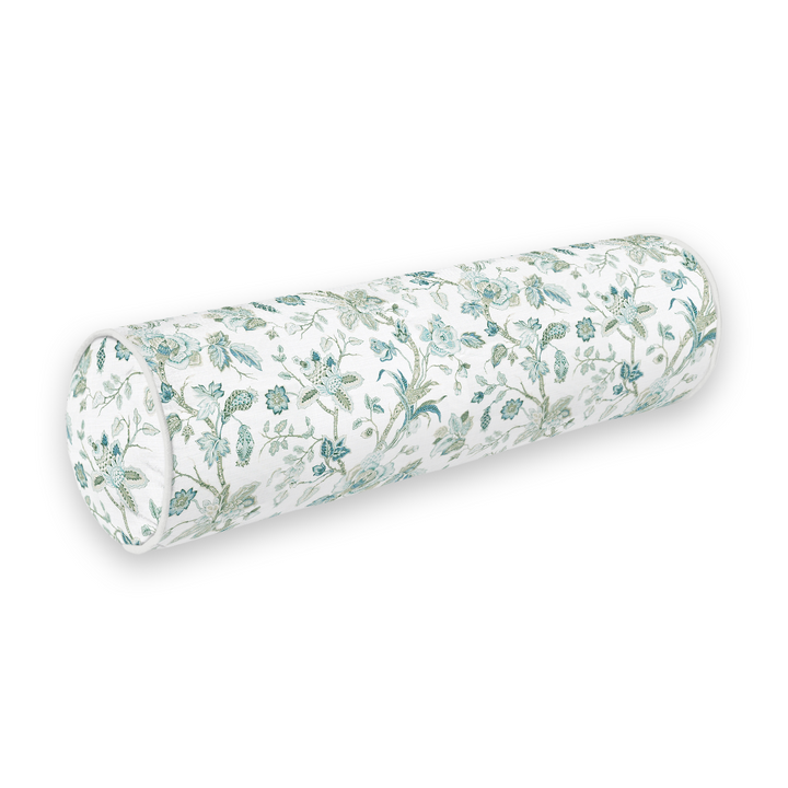 Botanical Printed Fabric Bolster Pillow