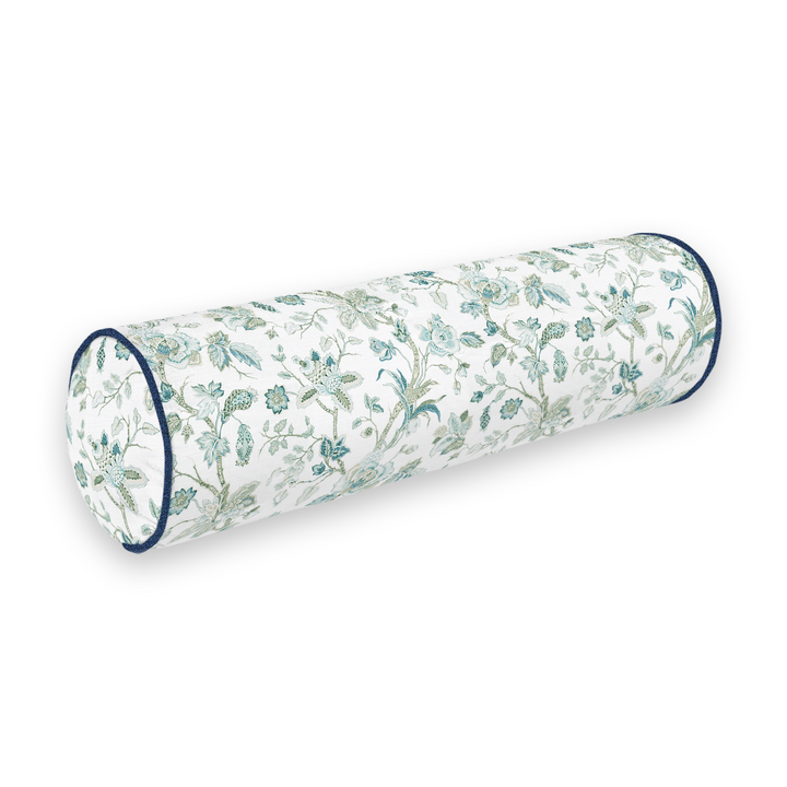 Botanical Printed Fabric Bolster Pillow
