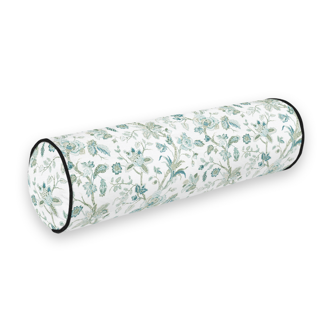 Botanical Printed Fabric Bolster Pillow