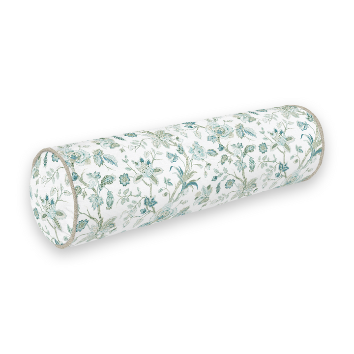 Botanical Printed Fabric Bolster Pillow