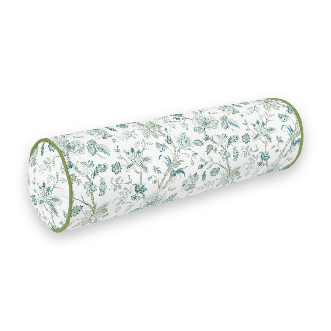 Botanical Printed Fabric Bolster Pillow
