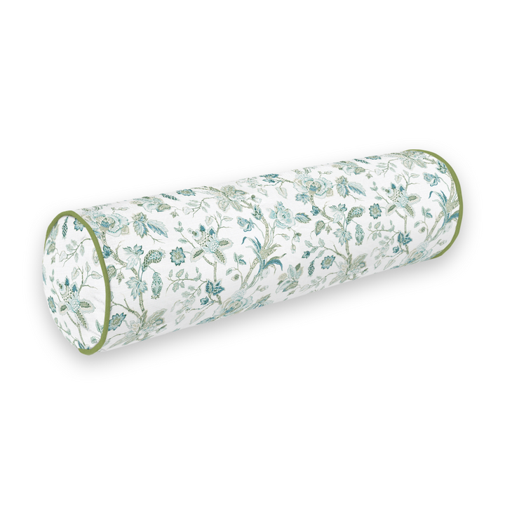 Botanical Printed Fabric Bolster Pillow
