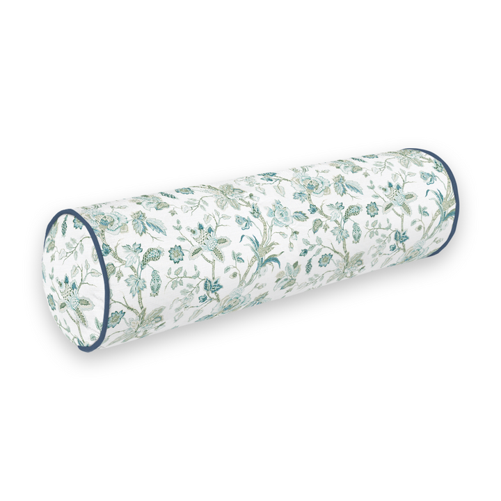 Botanical Printed Fabric Bolster Pillow