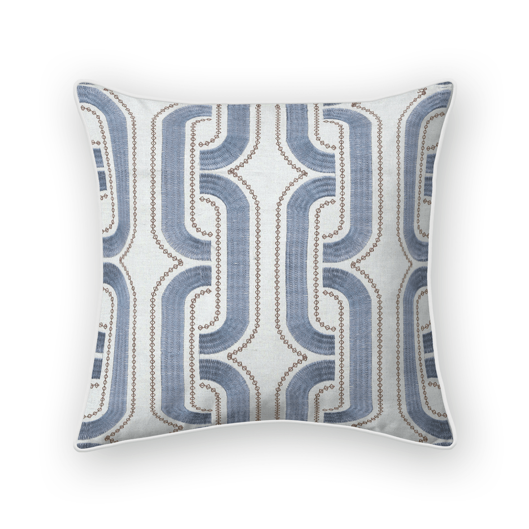 Abstract Embroidered Throw Pillow