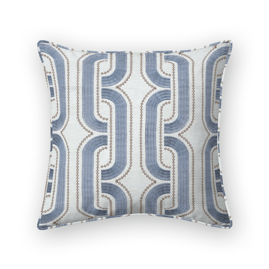 Abstract Embroidered Throw Pillow
