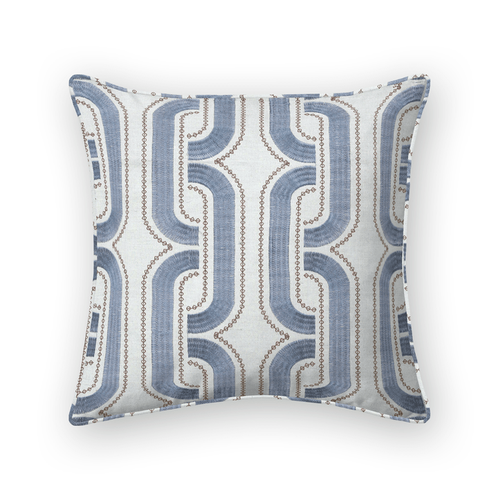 Abstract Embroidered Throw Pillow