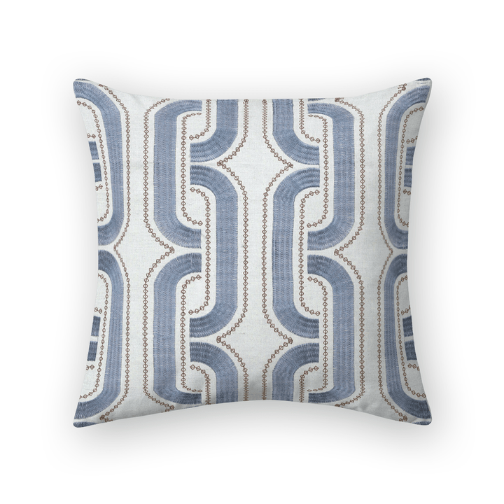 Abstract Embroidered Throw Pillow