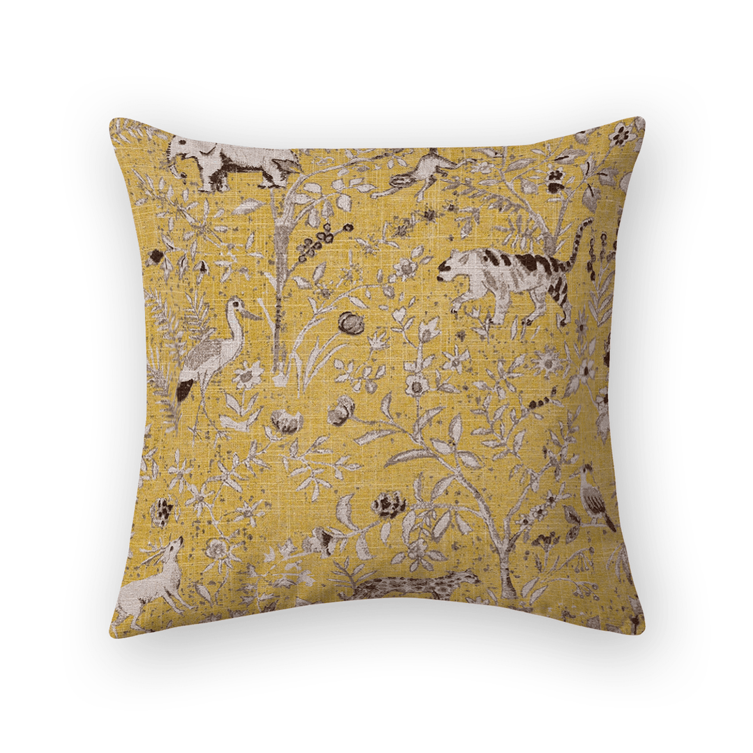 Animal Motif Printed Fabric Throw Pillow