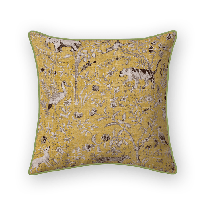 Animal Motif Printed Fabric Throw Pillow