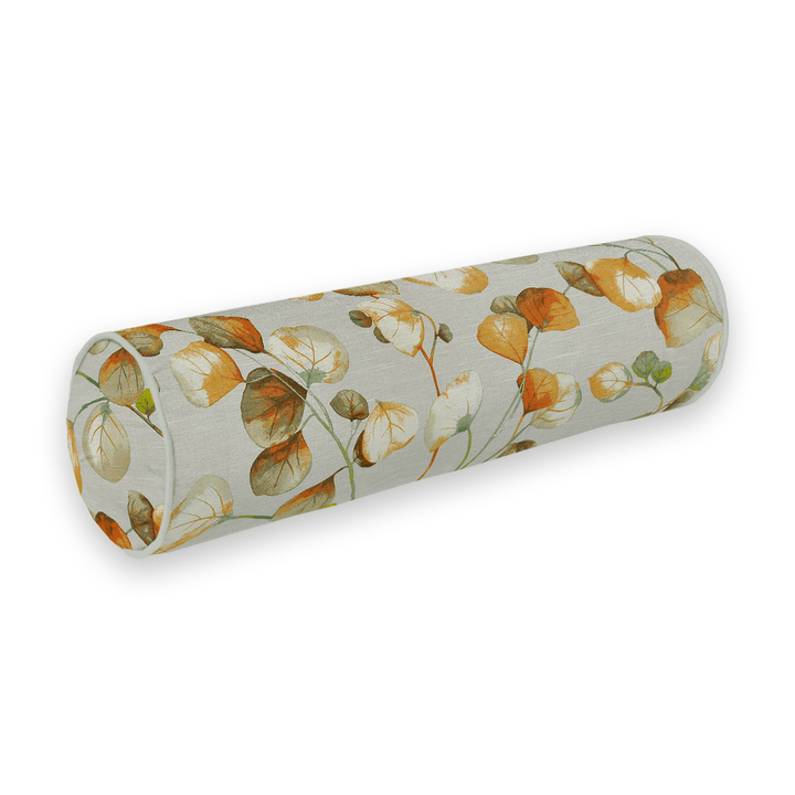 Autumn Botanical Printed Fabric Bolster Pillow
