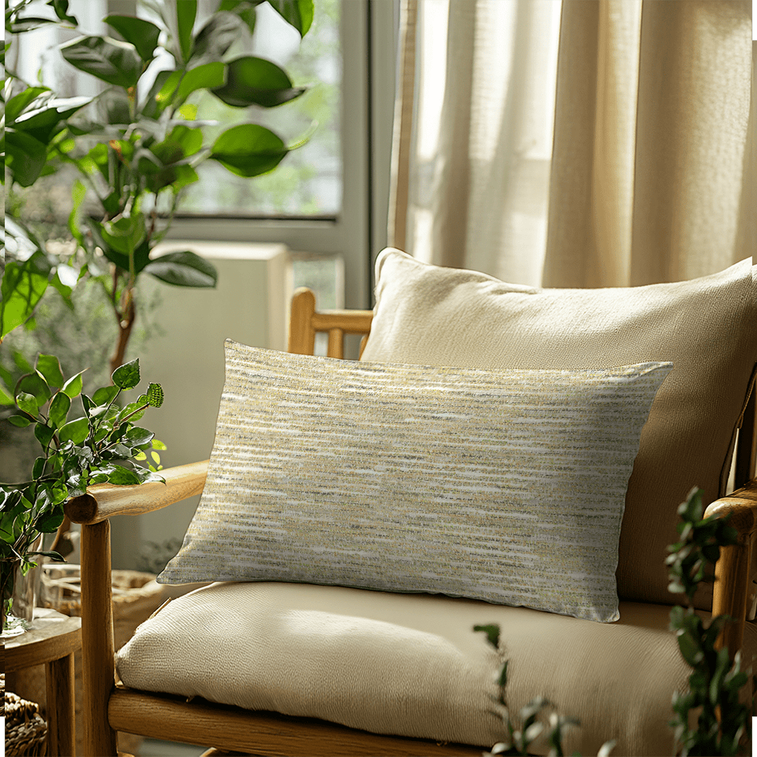 Bamboo Textured Woven Lumbar Pillow