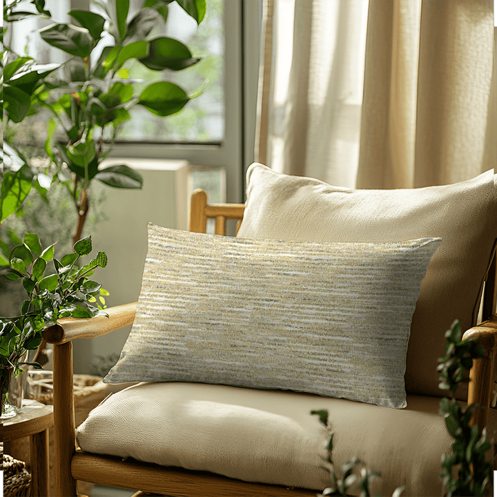 Bamboo Textured Woven Lumbar Pillow