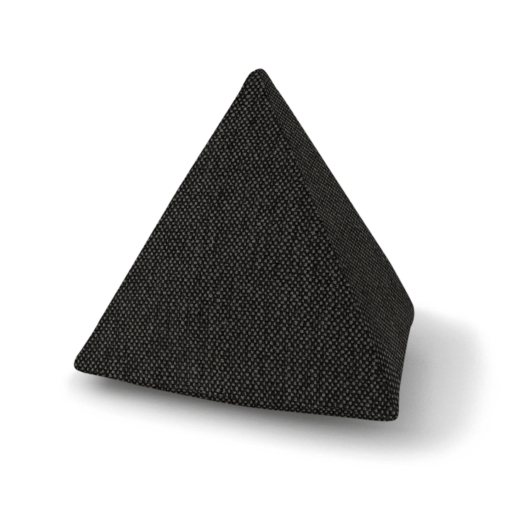 Black Solid Woven Geometric Pillow