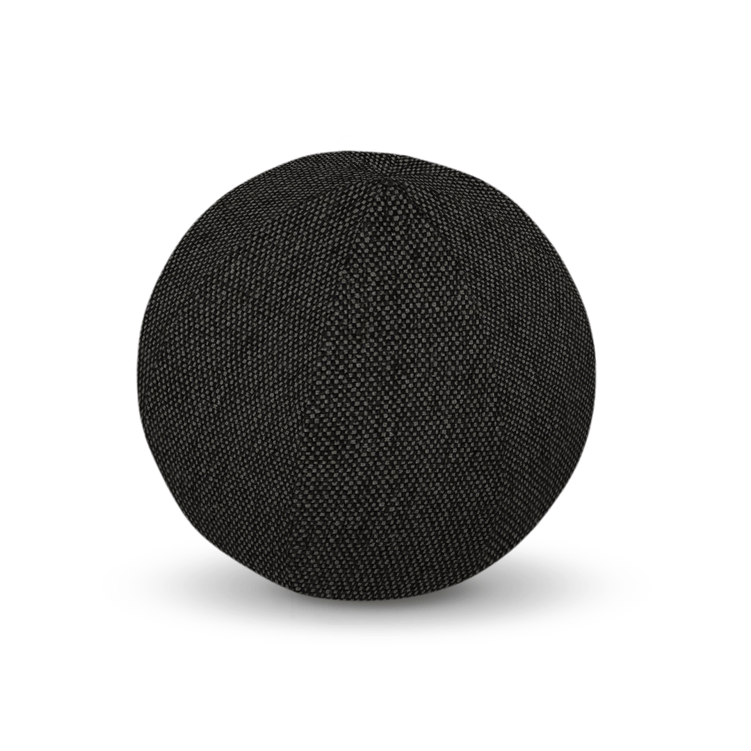 Black Solid Woven Geometric Pillow