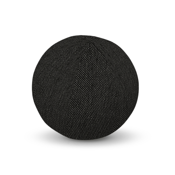 Black Solid Woven Geometric Pillow