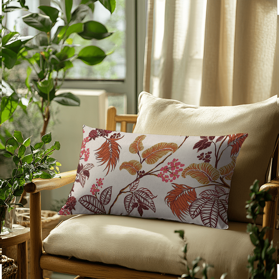 Botanical 100% Cotton Lumbar Pillow