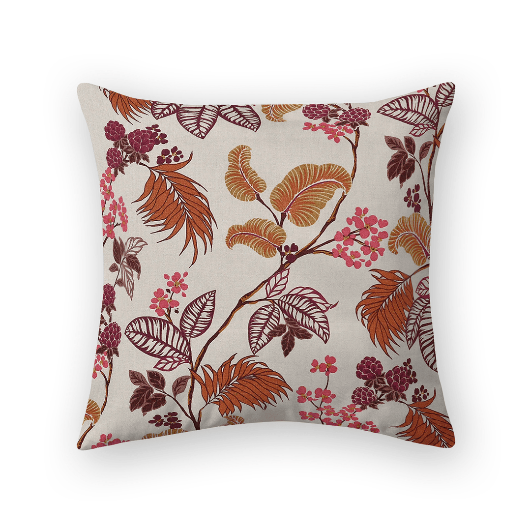 Botanical 100% Cotton Throw Pillow