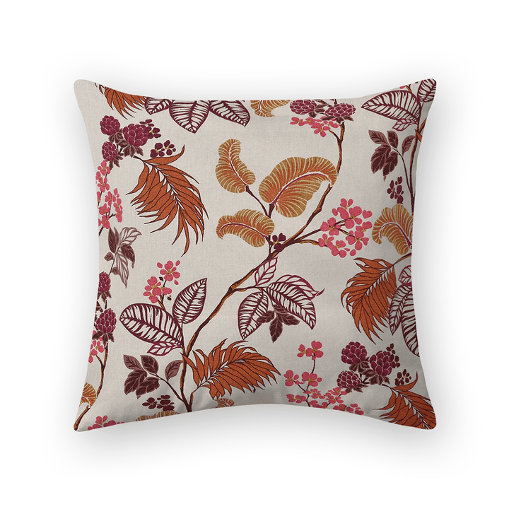 Botanical 100% Cotton Throw Pillow
