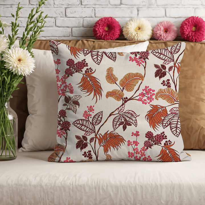 Botanical 100% Cotton Throw Pillow