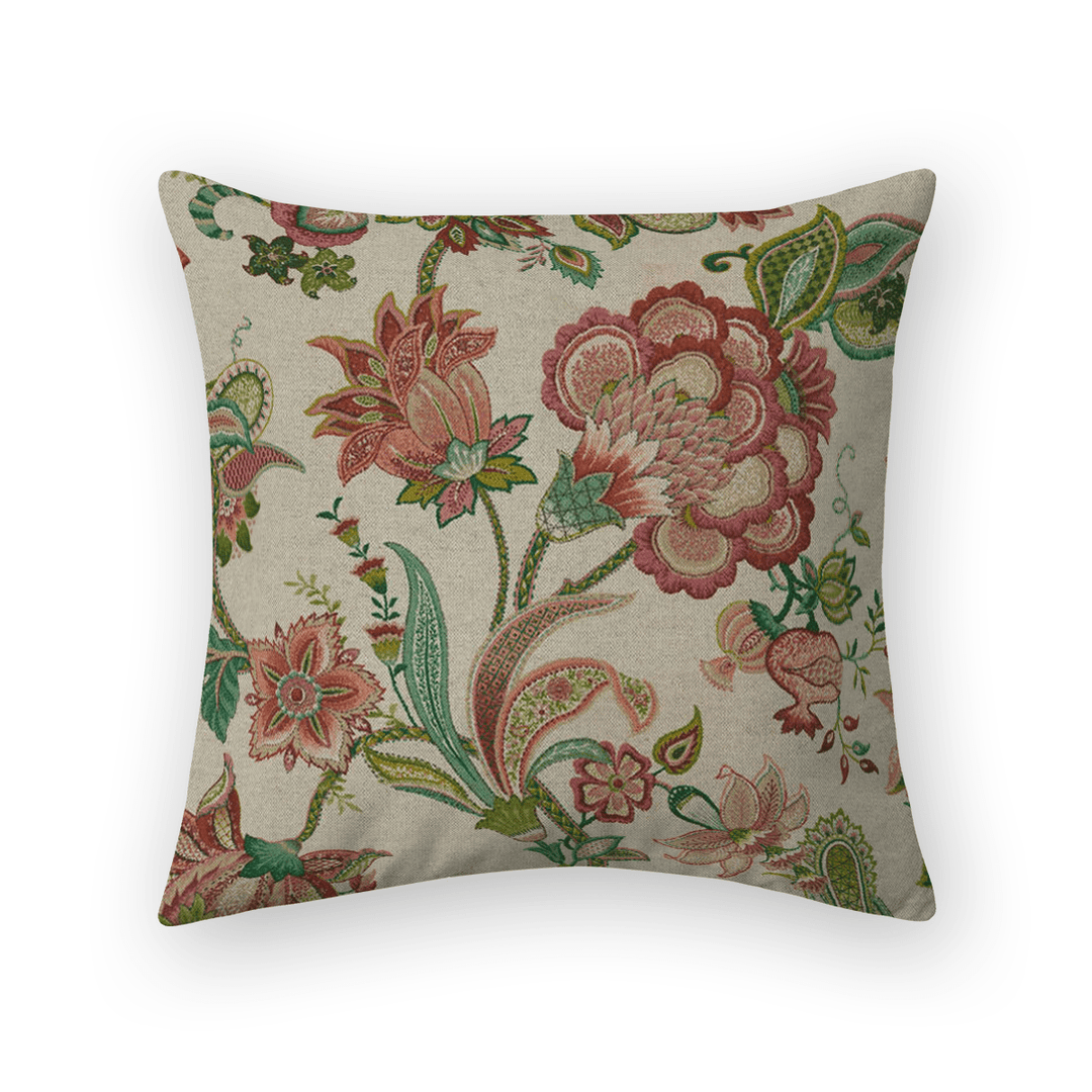 Botanical Linen Throw Pillow