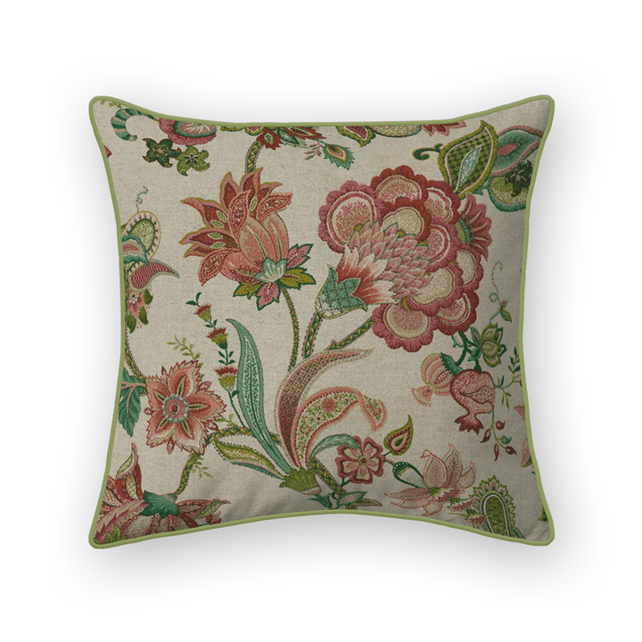 Botanical Linen Throw Pillow
