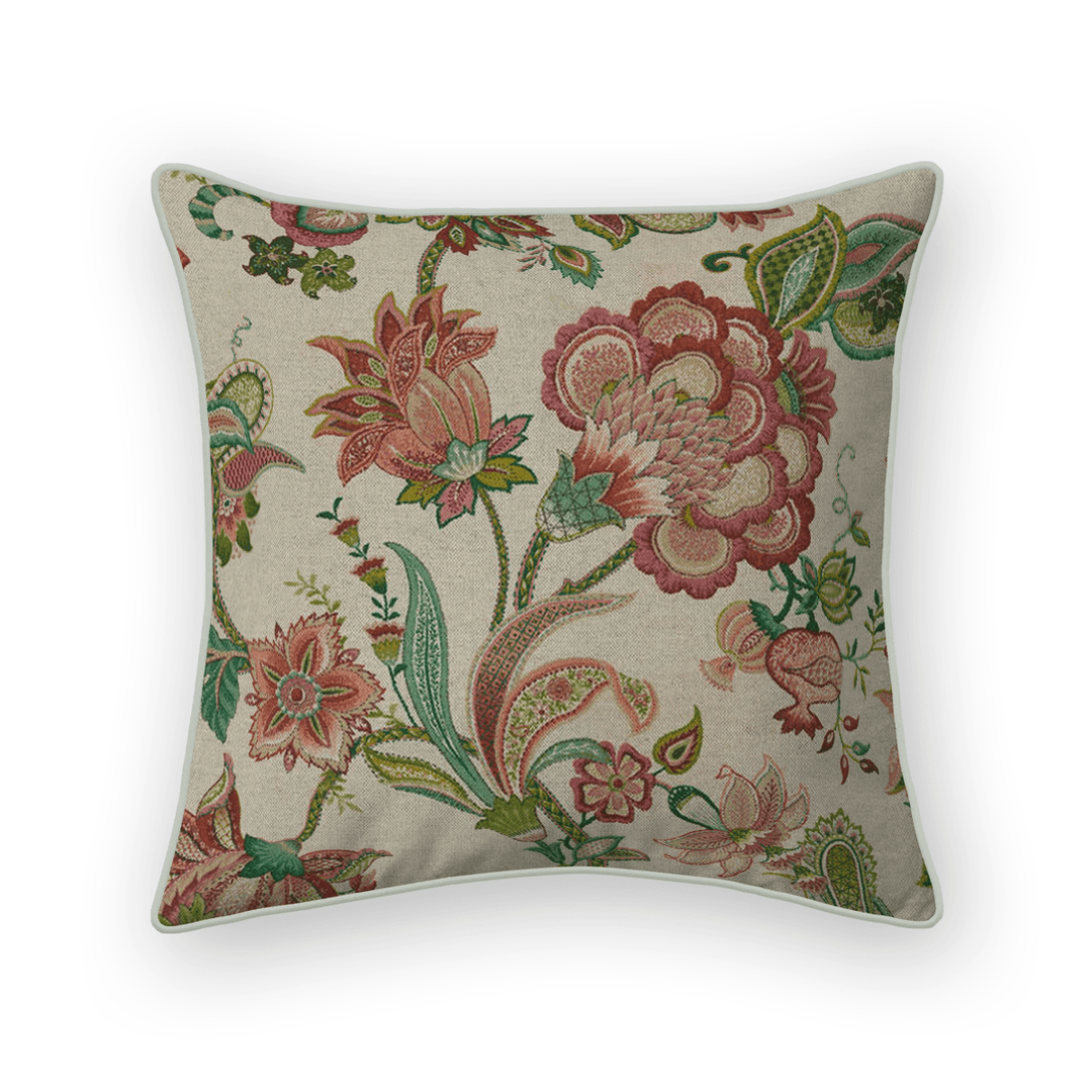 Botanical Linen Throw Pillow