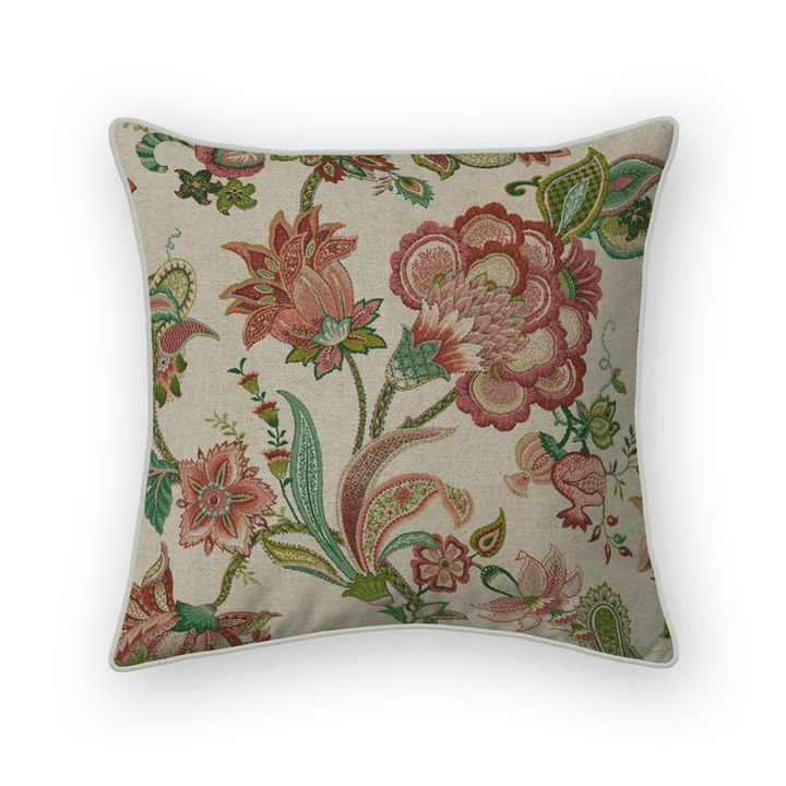Botanical Linen Throw Pillow
