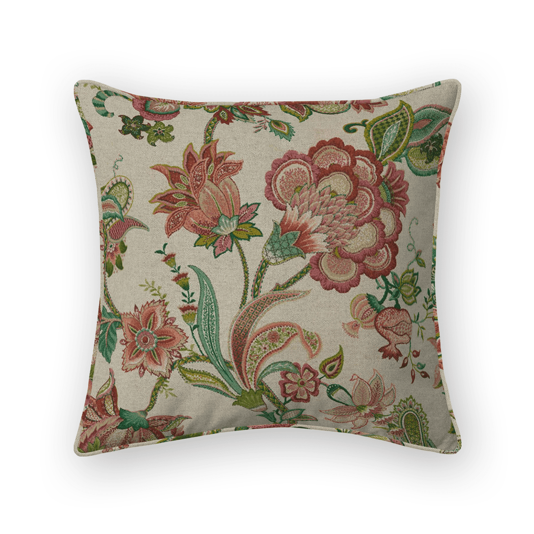 Botanical Linen Throw Pillow