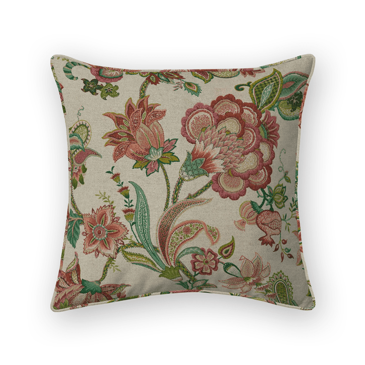 Botanical Linen Throw Pillow