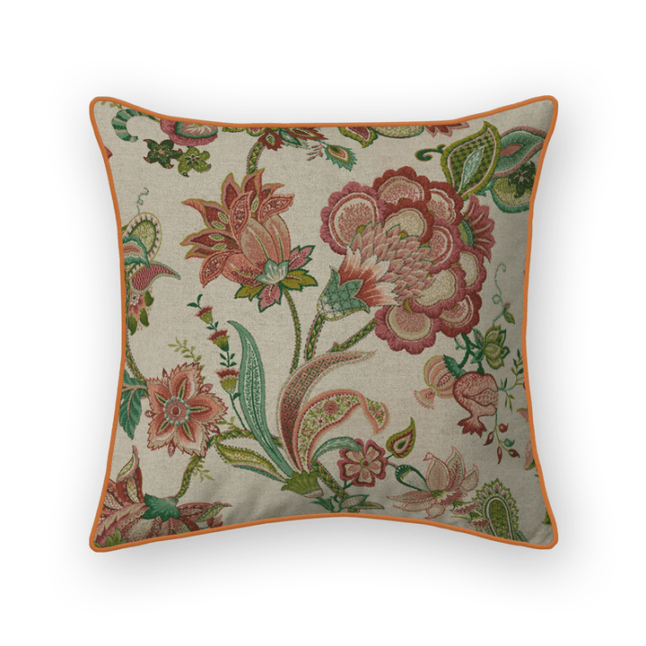 Botanical Linen Throw Pillow