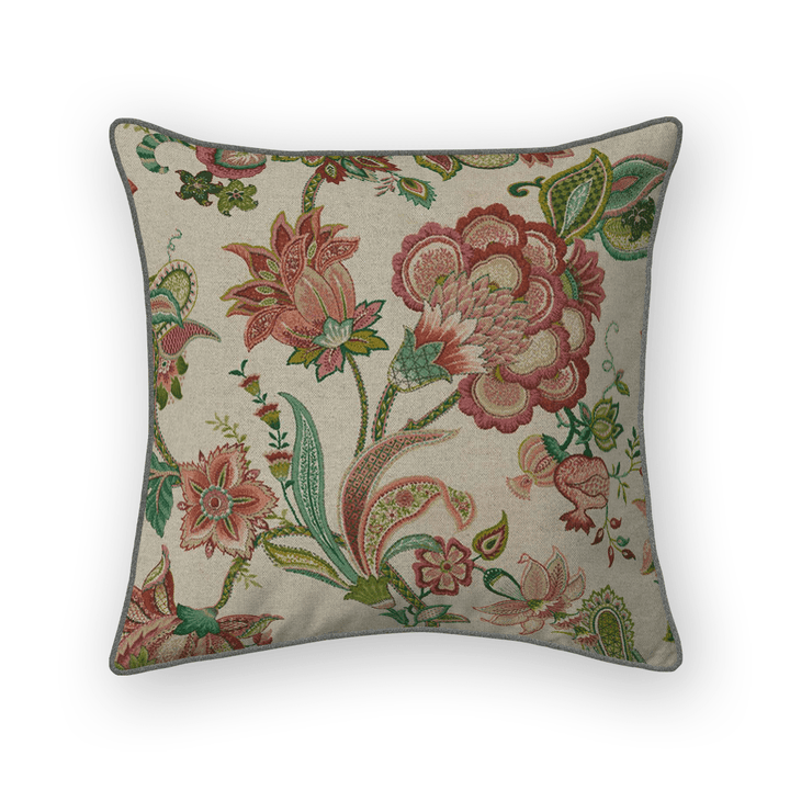 Botanical Linen Throw Pillow