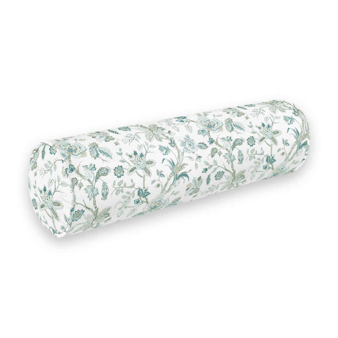 Botanical Printed Fabric Bolster Pillow