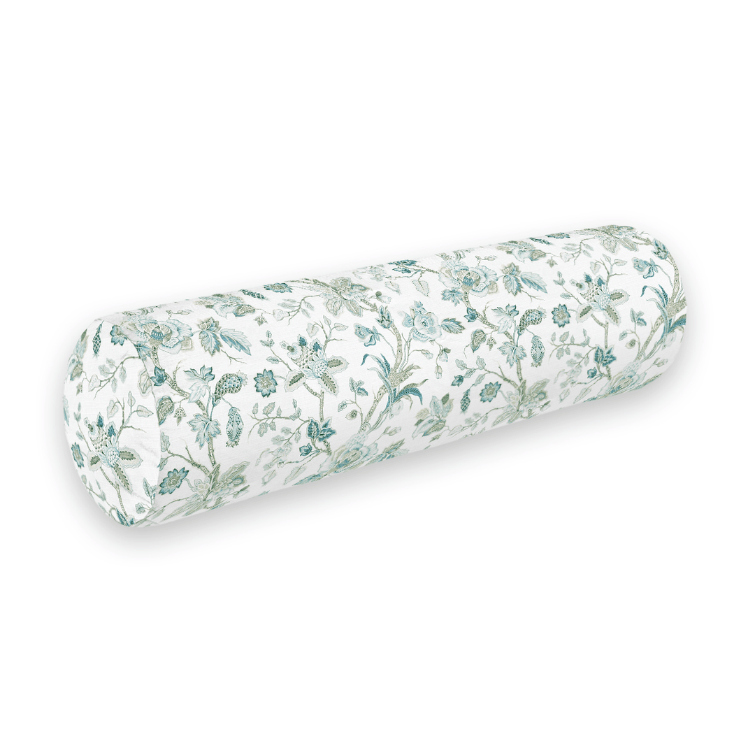 Botanical Printed Fabric Bolster Pillow
