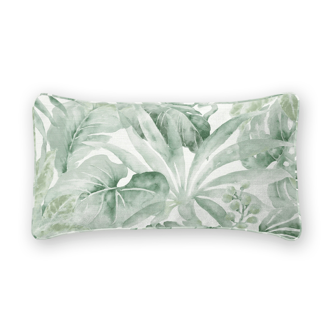 Botanical Printed Fabric Lumbar Pillow