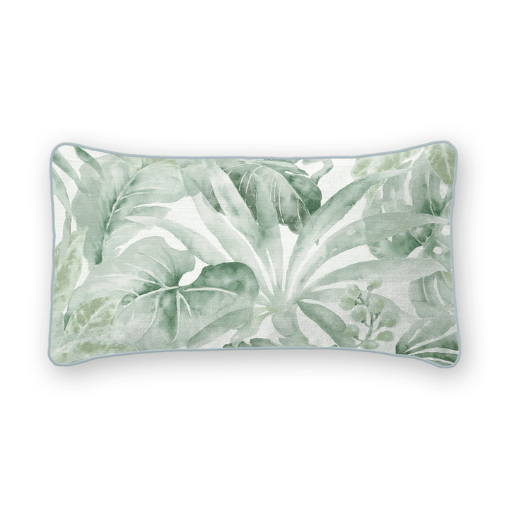 Botanical Printed Fabric Lumbar Pillow