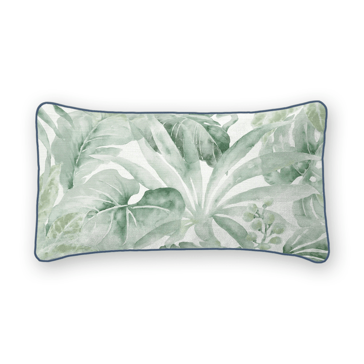 Botanical Printed Fabric Lumbar Pillow