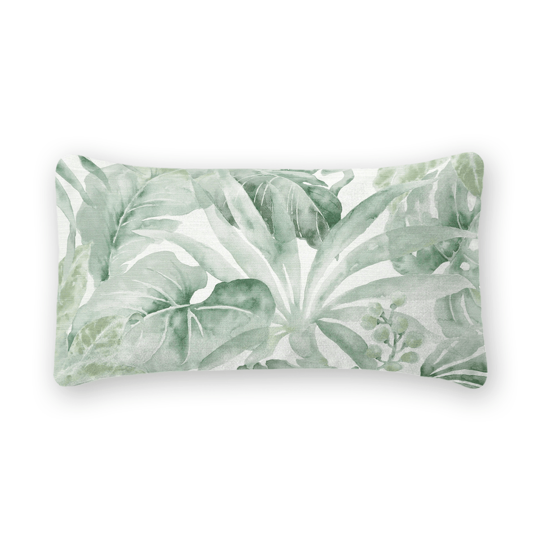 Botanical Printed Fabric Lumbar Pillow