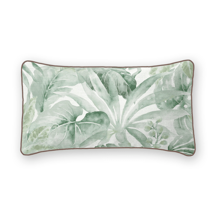 Botanical Printed Fabric Lumbar Pillow