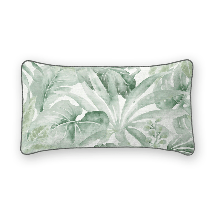 Botanical Printed Fabric Lumbar Pillow
