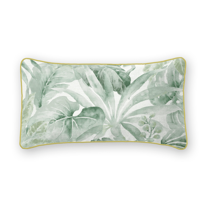 Botanical Printed Fabric Lumbar Pillow
