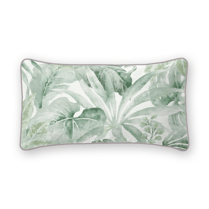 Botanical Printed Fabric Lumbar Pillow