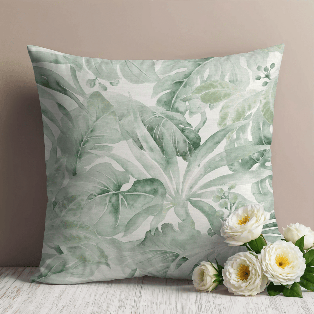 Botanical Printed Fabric Throw Pillow