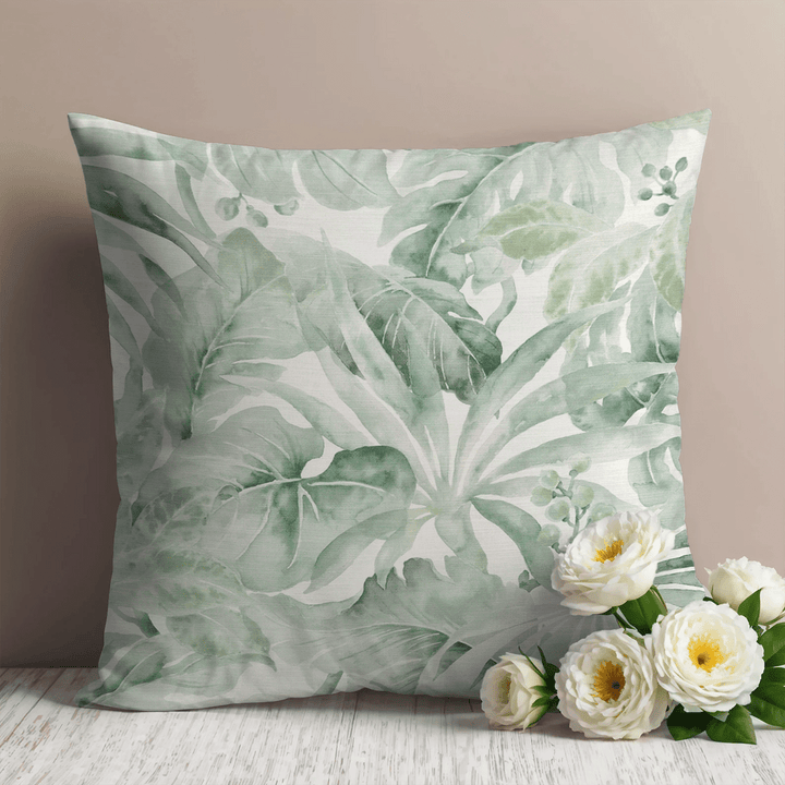 Botanical Printed Fabric Throw Pillow