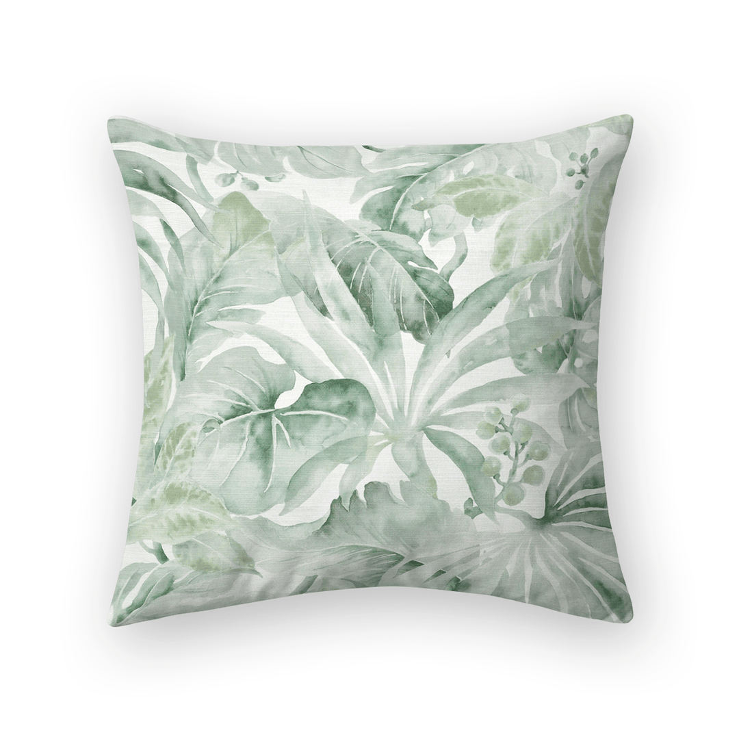 Botanical Printed Fabric Throw Pillow