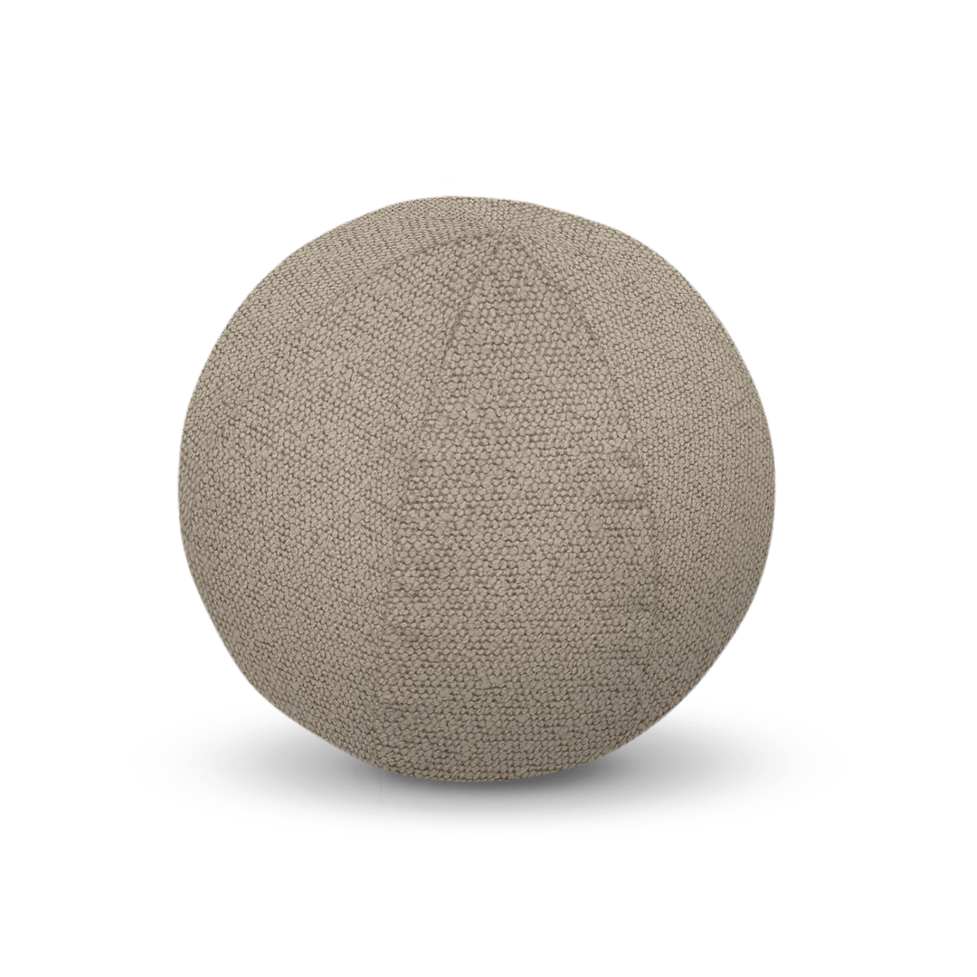 Camel Solid Boucle Geometric Pillow