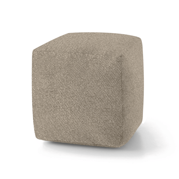 Camel Solid Boucle Geometric Pillow